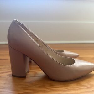 Nine West Blush Block Heel Pumps